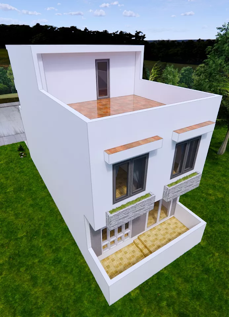 6x12 Meter 5 Bedroom House Plan