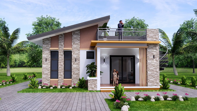 desain rumah kecil 8x11 meter 3 kamar tidur 2 kamar mandi lengkap dengan denah