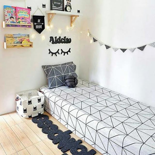 single deco bilik tidur kecil simple