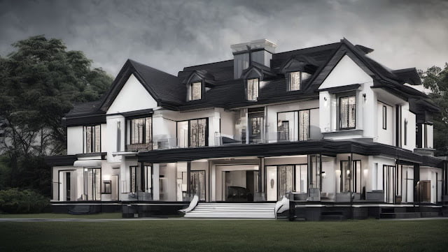 white colour combination for house exterior painting