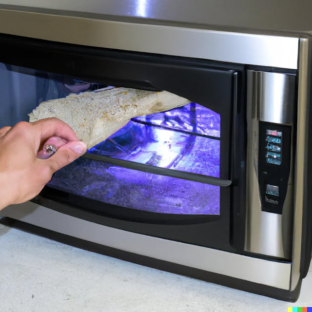 how to get the burnt smell out of a microwave