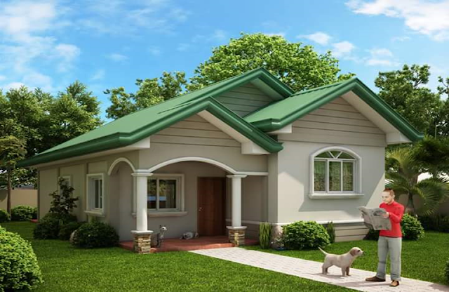 simple bungalow house design with terrace