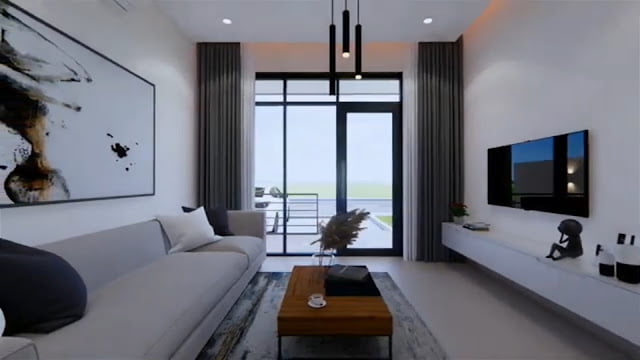 gambar ide desain rumah 7m x 11m 3 kamar
