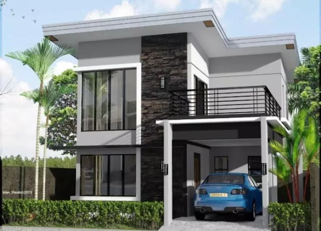 simple 2nd floor house front design