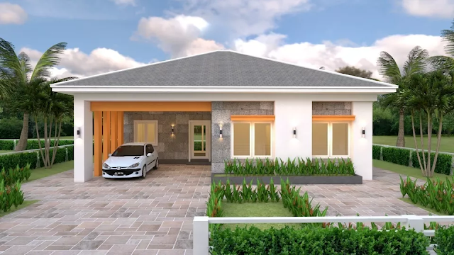12x11 Meter 3 Bedroom House Design