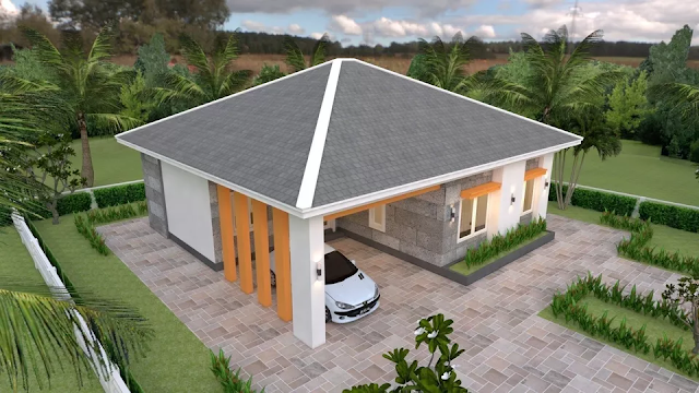 12x11 Meter 3 Bedroom House Design