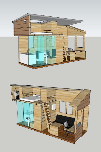 small house with loft bedroom plans