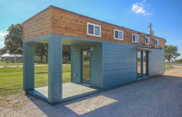 Wood House Design with terrace