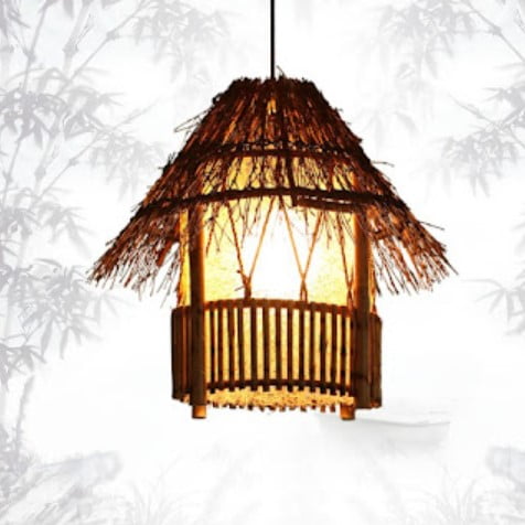 small wicker lamp shades