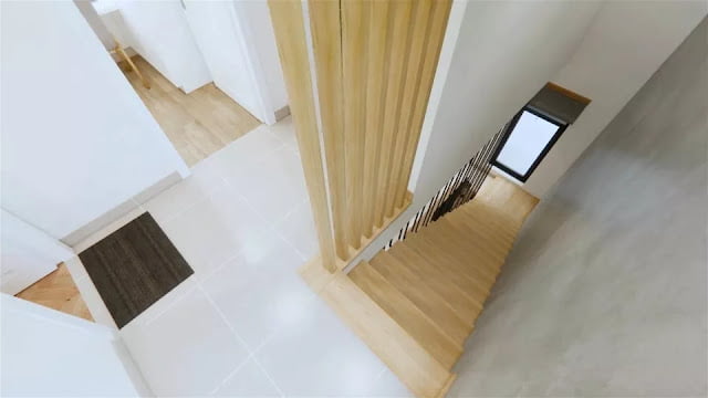 Small Two Floor House Plan 4.7 x 9 Meters 2 Bedrooms 2 Bathrooms