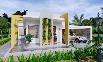 12x14 meter 2 bedroom 2 bathroom house plan, which might be suitable for you?