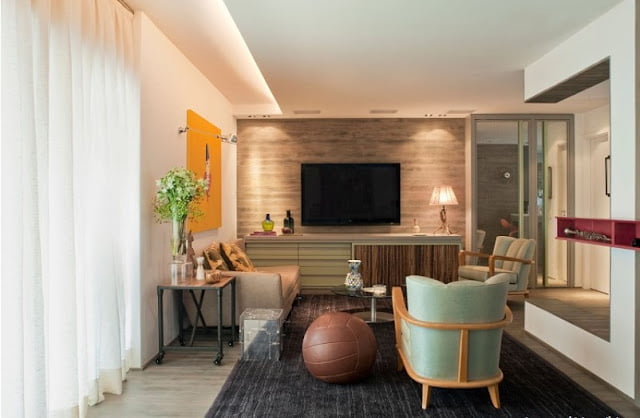 living room designs with wall mounted tv