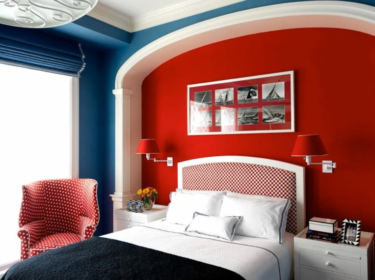 red two colour combination for bedroom walls red two colour combination for bedroom walls