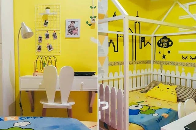 simple yellow room design ideas