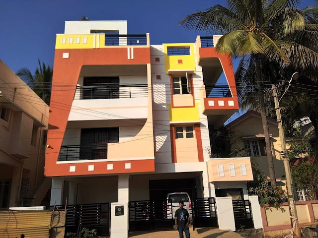 indian house colour combination outside