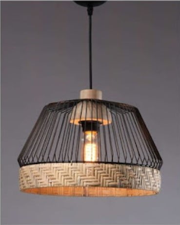 small wicker lamp shades