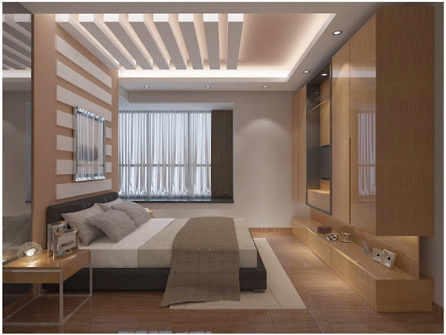 unique modern small bedroom ceiling design
