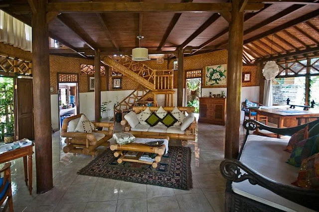 Veranda with bamboo furniture Veranda with bamboo furniture