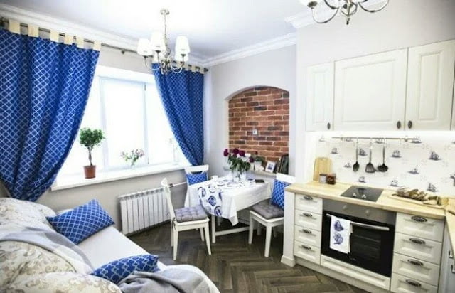 Provence style curtains for the kitchen Provence style curtains for the kitchen