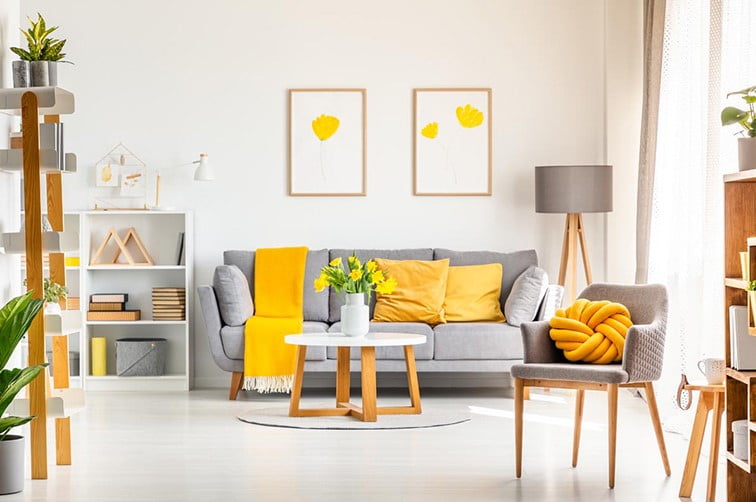 yellow home decor accessories