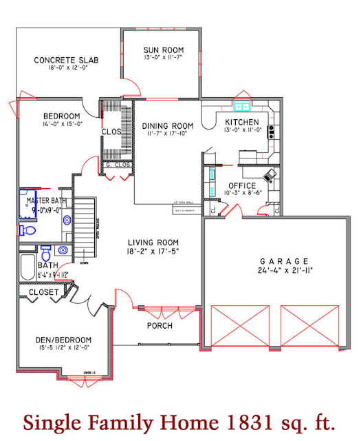 single family house plans