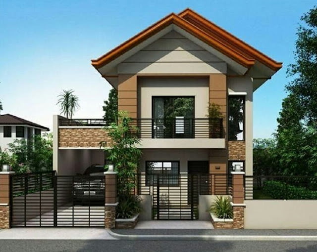 small two storey house plans with balcony