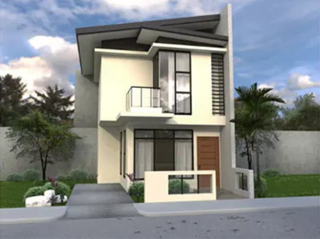 Simple Home Design in Village Double Floor