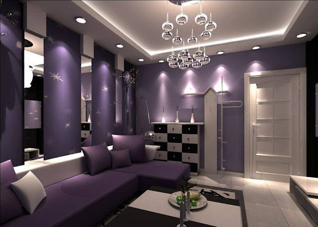purple and gray living room ideas