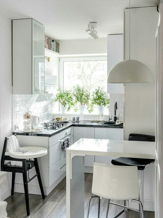 Interior design of a small kitchen Interior design of a small kitchen