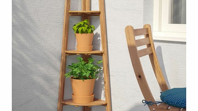 corner flower shelf model