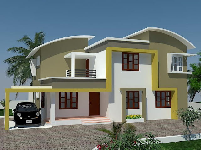 indian house colour combination outside