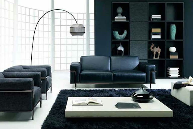 living room decorating ideas with black leather furniture