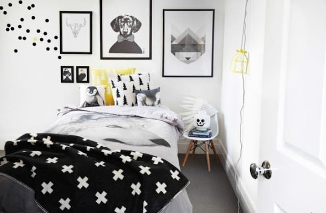 pictures of black and white bedroom designs