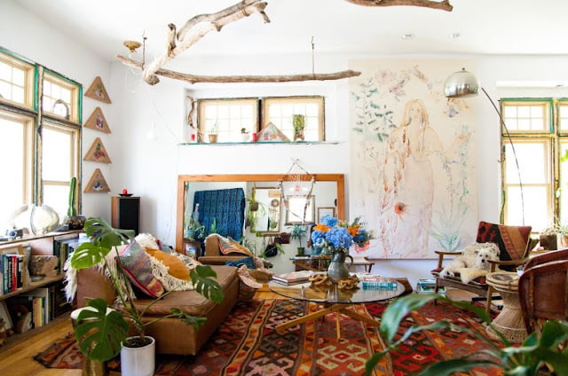 minimalist boho living room pictures