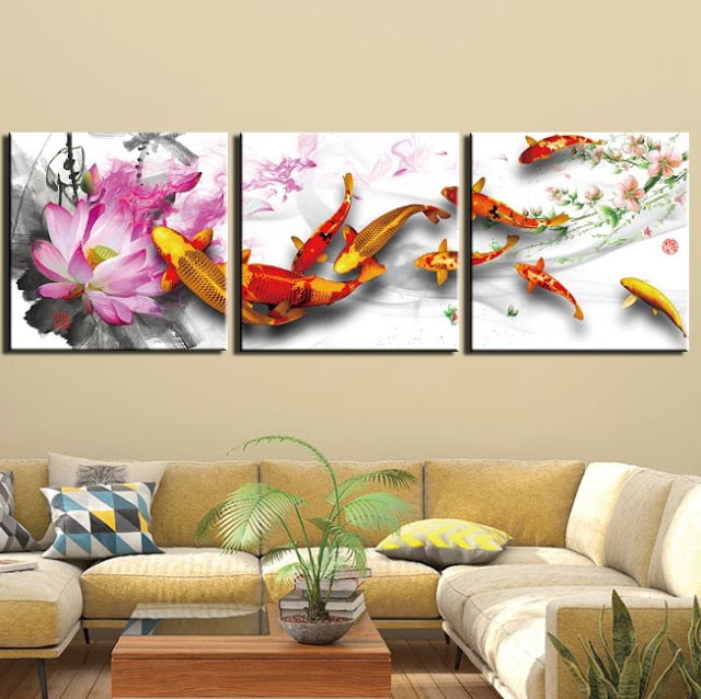feng shui wall art living room
