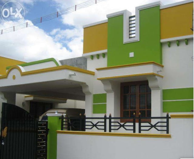 outside colour of indian village house