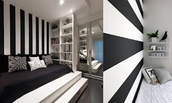 7 Aesthetic and Elegant Black and White Stripe Room Paint Inspirations, Which Do You Choose?