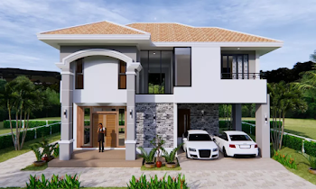 2 Floor House Plan 11m x 8m 3 Bedrooms 2 Bathrooms