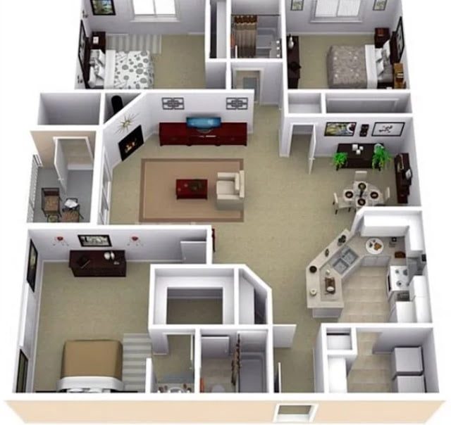 simple low budget modern 3 bedroom house design