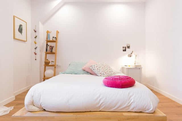 dekorasi bilik tidur kecil tanpa katil