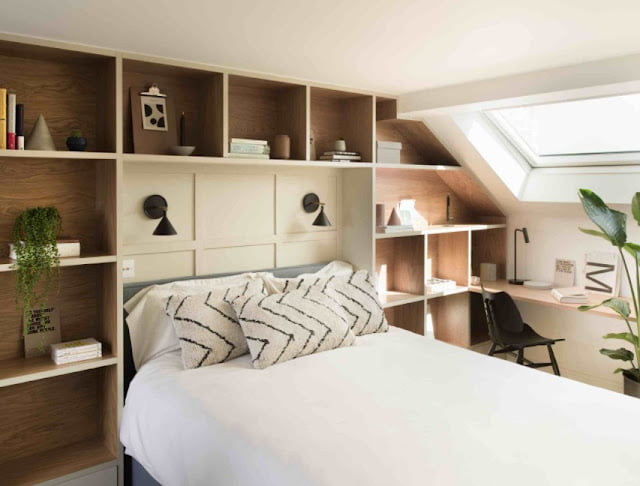 aesthetic brown 3x4 hotel room design