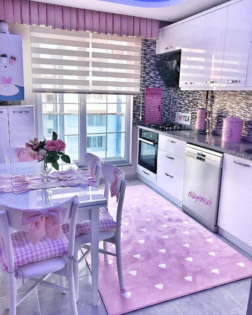 light purple kitchen walls