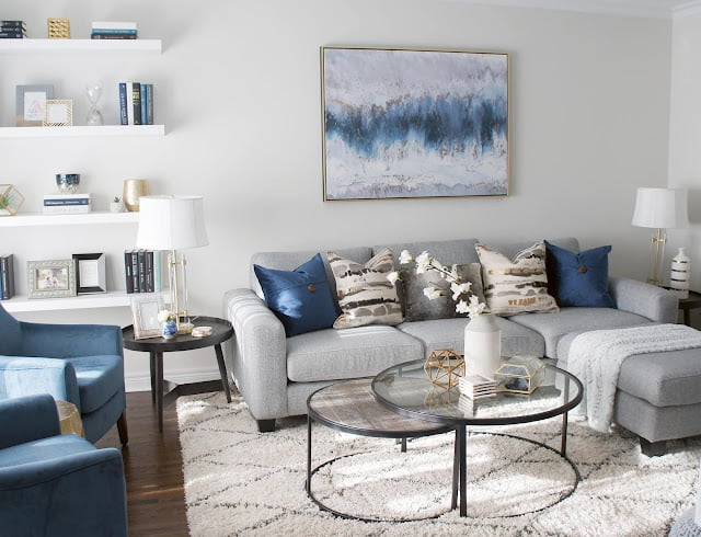 modern grey and blue living room ideas