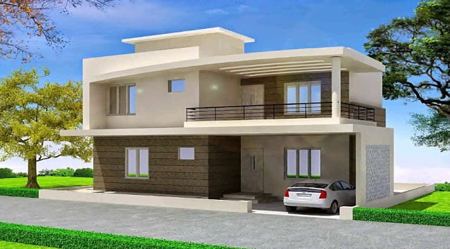 indian house colour combination outside