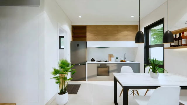 Small Two Floor House Plan 4.7 x 9 Meters 2 Bedrooms 2 Bathrooms