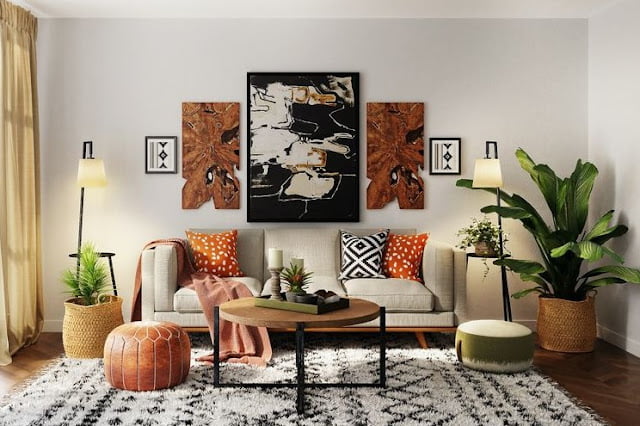 feng shui wall art living room