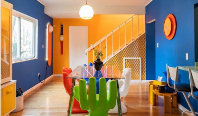 orange two colour combination for room walls orange two colour combination for room walls