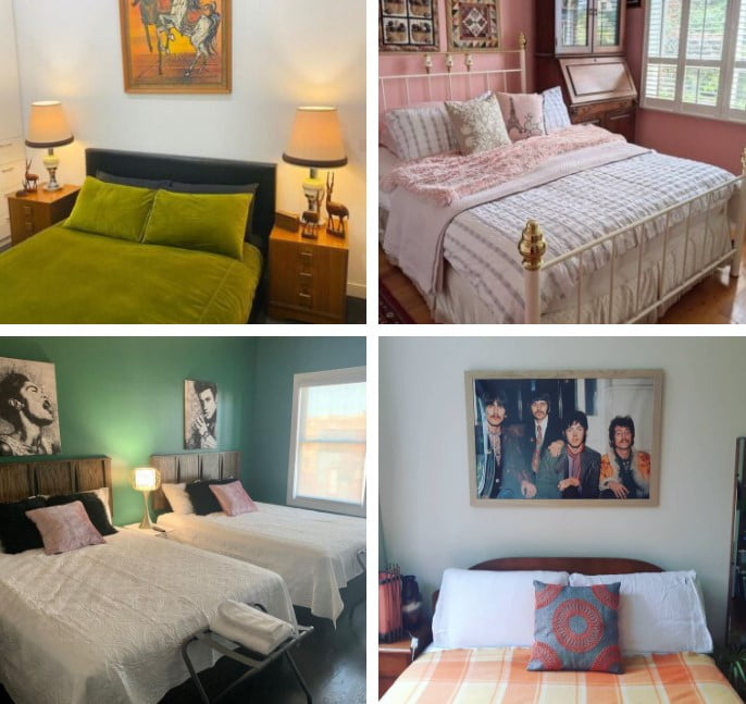 retro vintage aesthetic bedroom decor