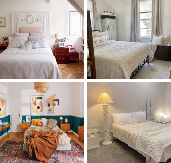 retro vintage aesthetic bedroom decor