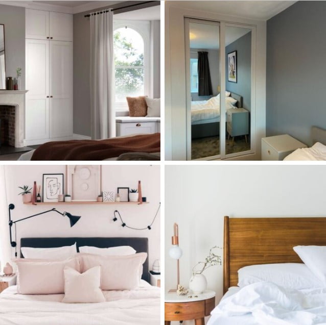 Ideas for organizing built-in furniture in the bedroom